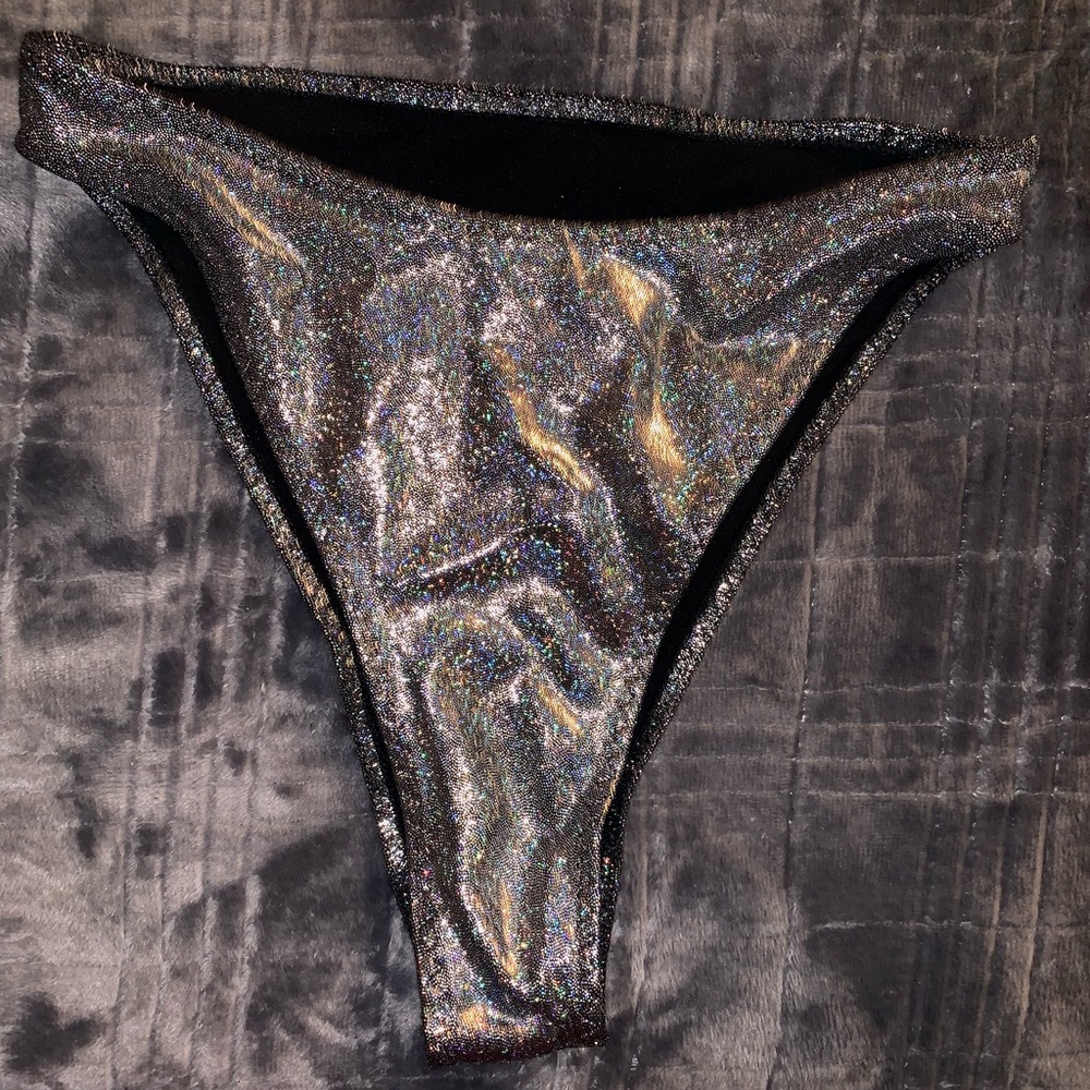 Dark silver high waist bottoms